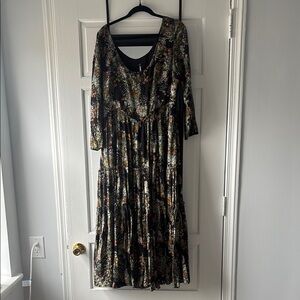 Free People Floral Black Maxi Dress